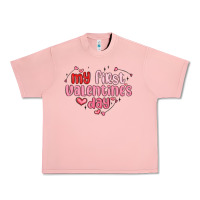 Salmon my first valentines day Urban Heavy Tee - MaliasSmallBusiness