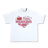 White my first valentines day Urban Heavy Tee - MaliasSmallBusiness