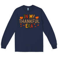 Navy In My Thankful Era Long Sleeve Tee - MaliasSmallBusiness