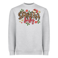 Heather Grey santa baby Heavyweight Sweatshirt - MaliasSmallBusiness