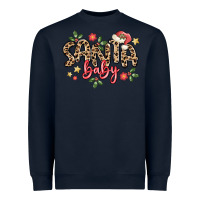 Navy santa baby Heavyweight Sweatshirt - MaliasSmallBusiness