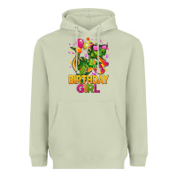 Matcha 3rd birthday girl t rex pink Heavyweight Hoodie - CowGirlArtShop