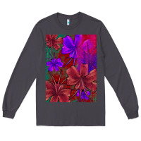 Smoke floral pattern Long Sleeve Tee - JahusDesignShop