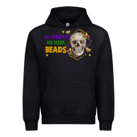 Black on tuesdays we wear beads skull Urban Hoodie - FaDigitalArtStudio