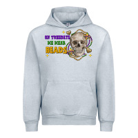 Heather Grey on tuesdays we wear beads skull Urban Hoodie - FaDigitalArtStudio