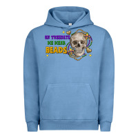 Pigment Pebble Blue on tuesdays we wear beads skull Urban Hoodie - FaDigitalArtStudio