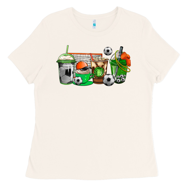 Soccer Coffee Cups Ladies Tee by AdoDesignShop | Teevron