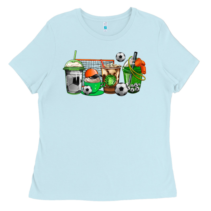 Soccer Coffee Cups Ladies Tee by AdoDesignShop | Teevron