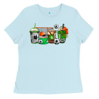 Baby Blue soccer coffee cups Ladies Tee - AdoDesignShop