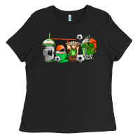 Black soccer coffee cups Ladies Tee - AdoDesignShop
