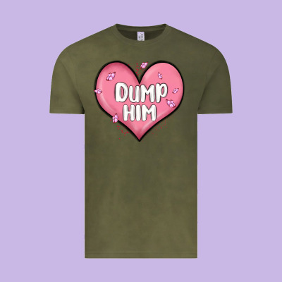 Dump Him Valentines Day Vintage Tee Designed By Maliassmallbusiness
