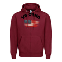 Burgundy VIRGINIA Zipper Hoodie - Bettercallsaul