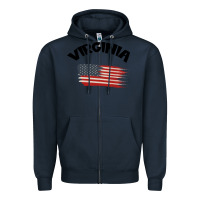 Navy VIRGINIA Zipper Hoodie - Bettercallsaul