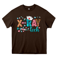 Chocolate Brown x ray tech Heavy Core Tee - BundleAndBundleShop