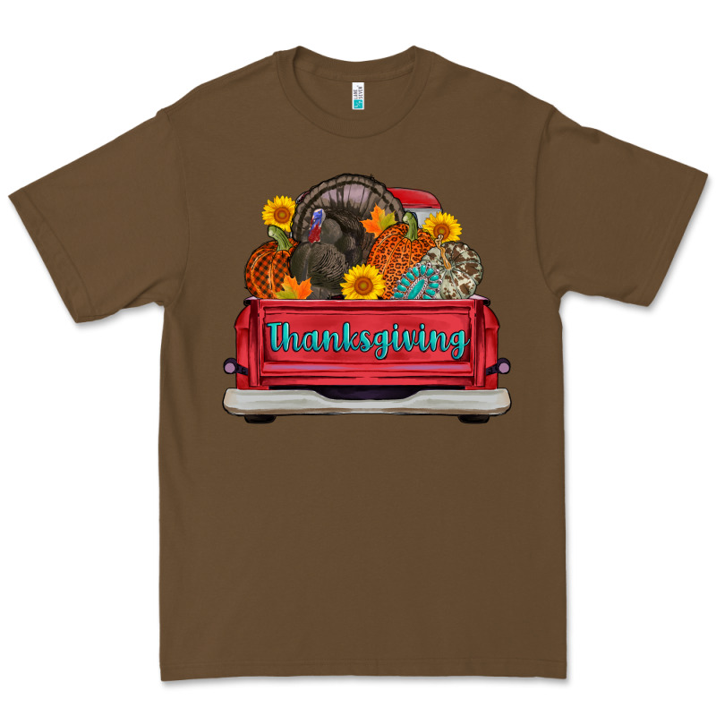 Thanksgiving Truck Turkey Pumpkin Premium Tee by AdoDesignShop | Teevron