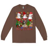 Chestnut Merry Christmas wine and cocktails Long Sleeve Tee - NancyCooperArtShop