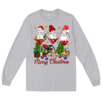 Moon Dust Merry Christmas wine and cocktails Long Sleeve Tee - NancyCooperArtShop