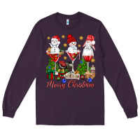 Plum Merry Christmas wine and cocktails Long Sleeve Tee - NancyCooperArtShop