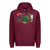 Burgundy cna mardi gras Premium Hoodie - CowGirlArtShop