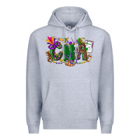 Heather Grey cna mardi gras Premium Hoodie - CowGirlArtShop