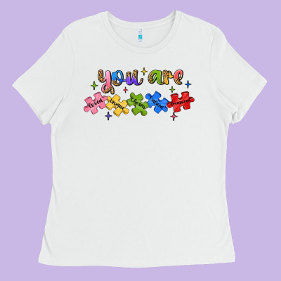 You Are Loved Autism Ladies Tee Designed By Jahusdesignshop