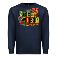 Navy free ish since 1865 Premium Sweatshirt - CowGirlArtShop