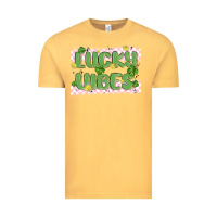 Vintage Mustard lucky vibes Vintage Tee - MaliasSmallBusiness