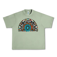 Oil Green western turquoise aztec cowhide serape  rainbows Urban Heavy Tee - AdoDesignShop
