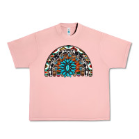 Salmon western turquoise aztec cowhide serape  rainbows Urban Heavy Tee - AdoDesignShop