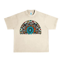 Sandshell western turquoise aztec cowhide serape  rainbows Urban Heavy Tee - AdoDesignShop