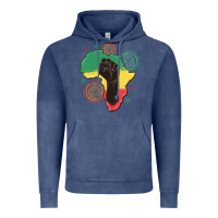 Vintage Denim africa map Vintage Hoodie - MaliasSmallBusiness