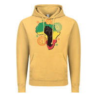 Vintage Mustard africa map Vintage Hoodie - MaliasSmallBusiness