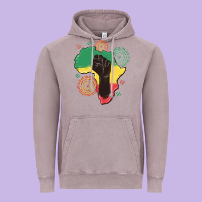 Africa Map Vintage Hoodie Designed By Maliassmallbusiness