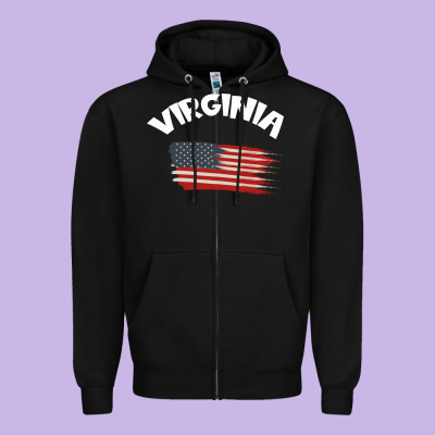 Virginia Zipper Hoodie Designed By Bettercallsaul