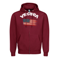 Burgundy VIRGINIA Zipper Hoodie - Bettercallsaul