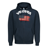 Navy VIRGINIA Zipper Hoodie - Bettercallsaul