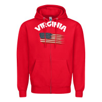 Red VIRGINIA Zipper Hoodie - Bettercallsaul