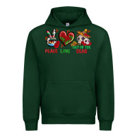 Forest Green Peace Love Day Of The Dead Urban Hoodie - BundleAndBundleShop