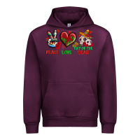 Mauve Wine Peace Love Day Of The Dead Urban Hoodie - BundleAndBundleShop
