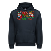 Navy Peace Love Day Of The Dead Urban Hoodie - BundleAndBundleShop