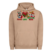 Pigment Burro Peace Love Day Of The Dead Urban Hoodie - BundleAndBundleShop