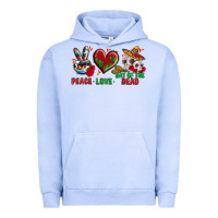 Pigment Grape Ice Peace Love Day Of The Dead Urban Hoodie - BundleAndBundleShop