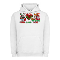 Pigment Lunar Rock Peace Love Day Of The Dead Urban Hoodie - BundleAndBundleShop