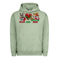 Pigment Oil Green Peace Love Day Of The Dead Urban Hoodie - BundleAndBundleShop