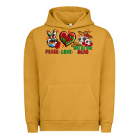 Pigment Peanut Butter Peace Love Day Of The Dead Urban Hoodie - BundleAndBundleShop