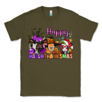 Army Green happy hallothanksmas cows  nancy Classic Tee - NancyCooperArtShop