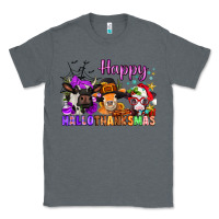 Charcoal Heather happy hallothanksmas cows  nancy Classic Tee - NancyCooperArtShop