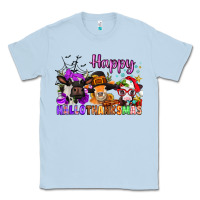 Dusty Blue happy hallothanksmas cows  nancy Classic Tee - NancyCooperArtShop