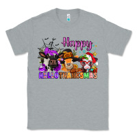Heather Grey happy hallothanksmas cows  nancy Classic Tee - NancyCooperArtShop