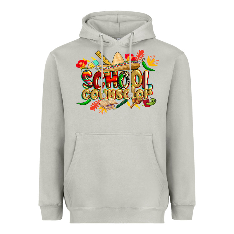Cinco De Mayo School Counselor Heavyweight Hoodie by CowGirlArtShop | Teevron